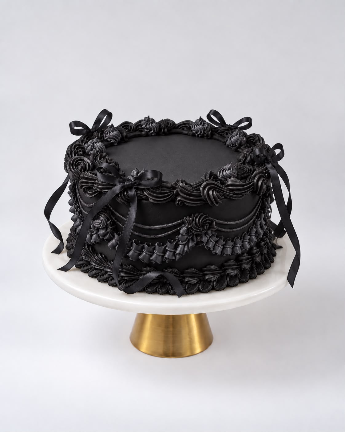 Vintage Piping Round Cake - Image 13