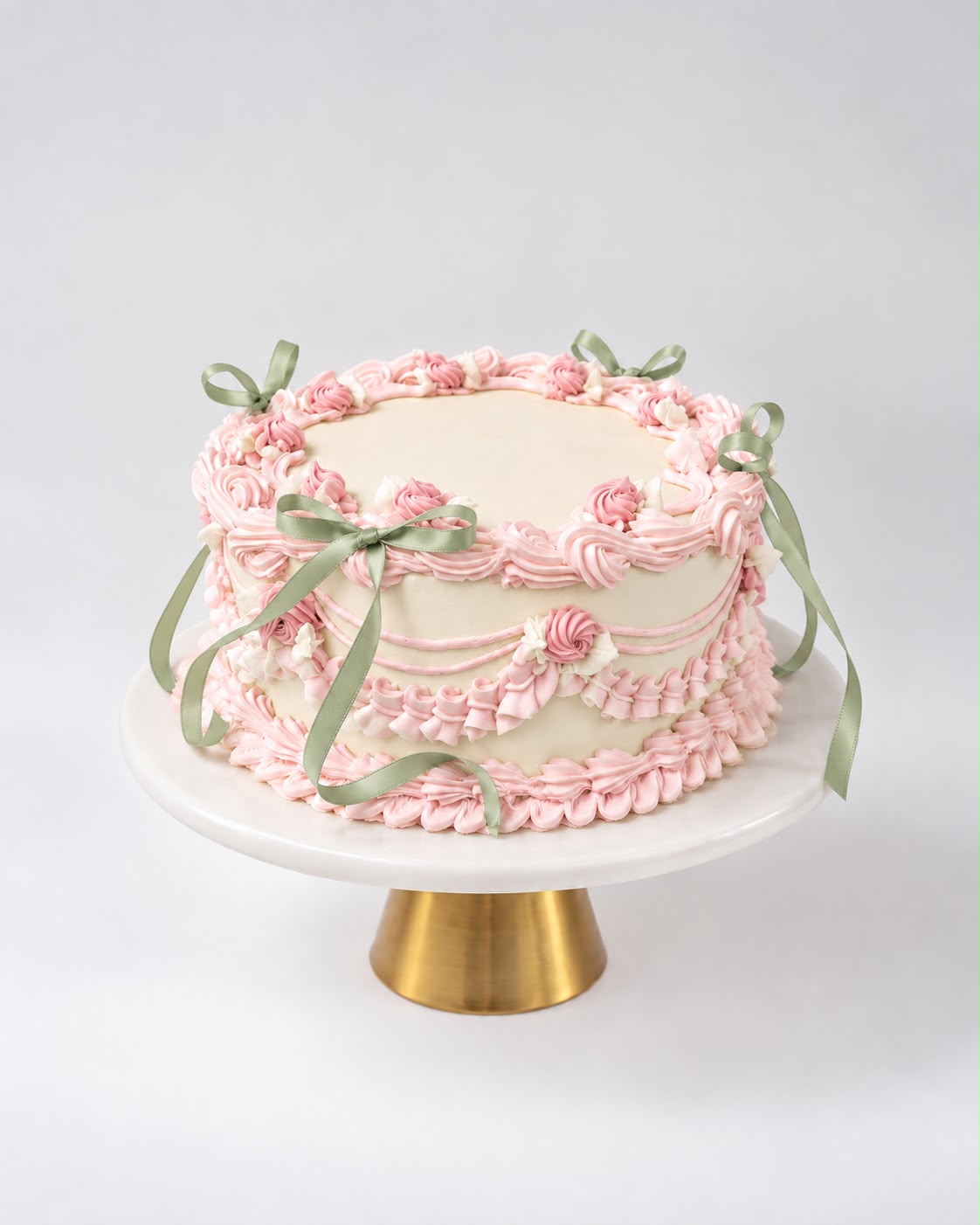 Vintage Piping Round Cake - Image 7