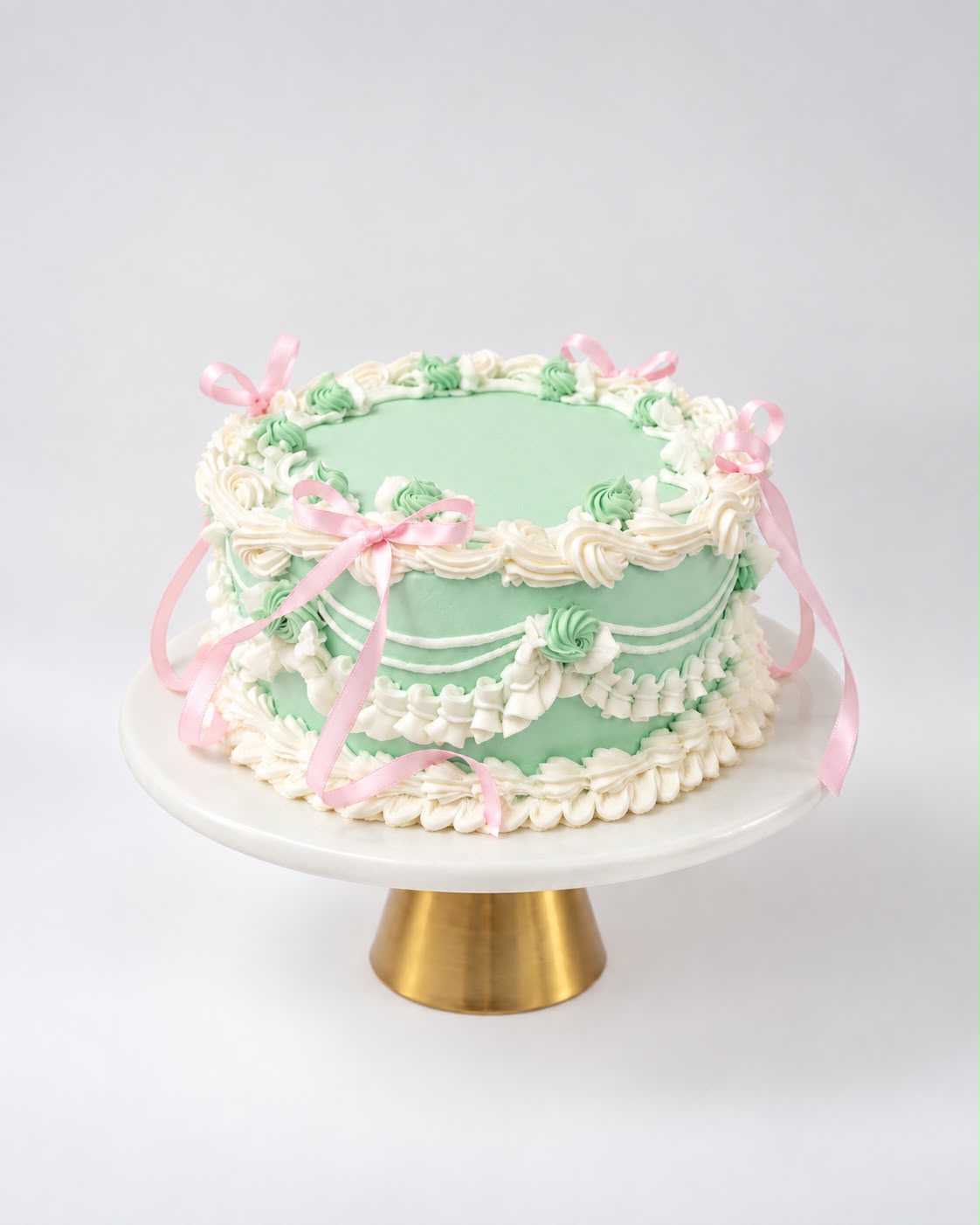 Vintage Piping Round Cake - Image 9