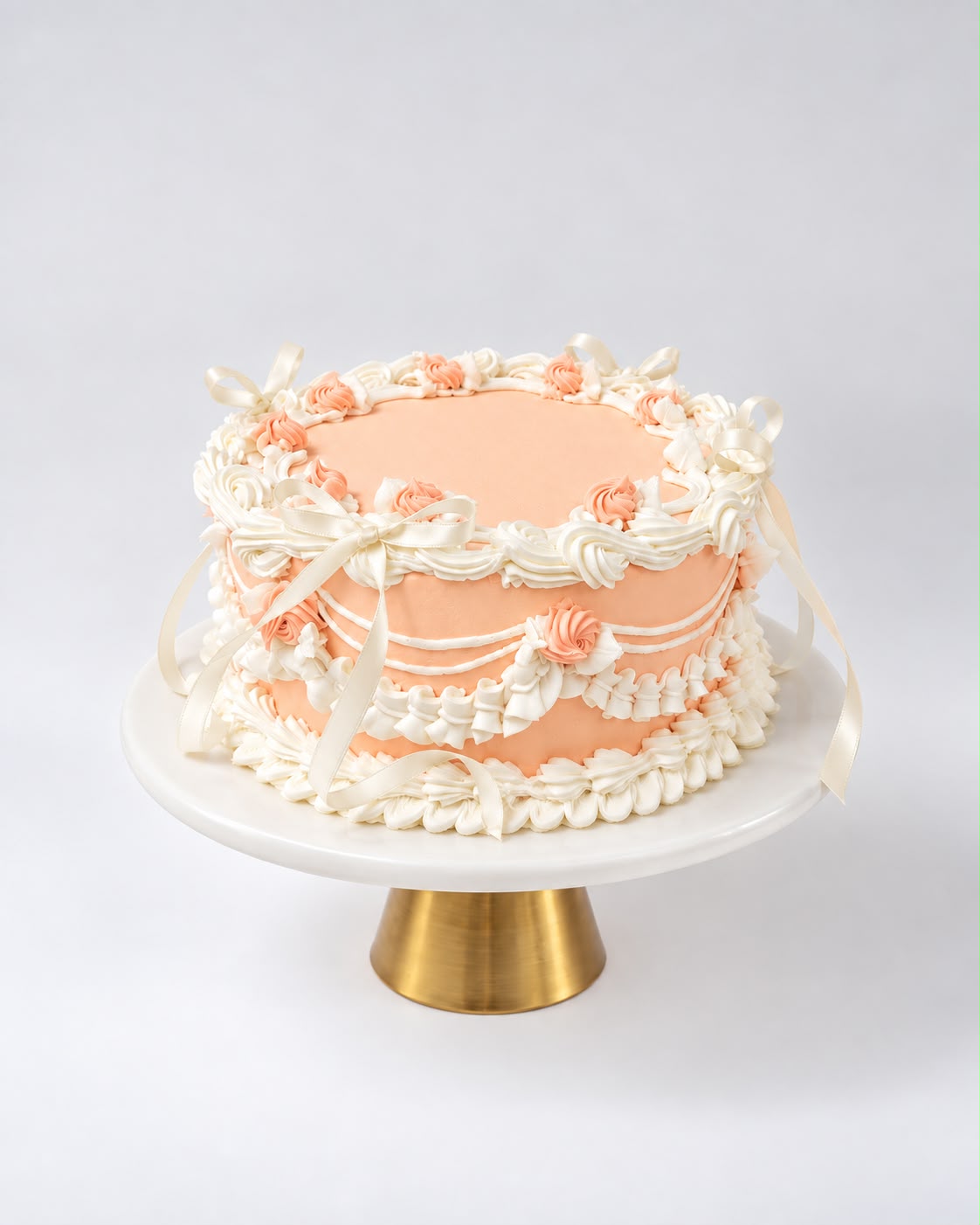 Vintage Piping Round Cake - Image 12