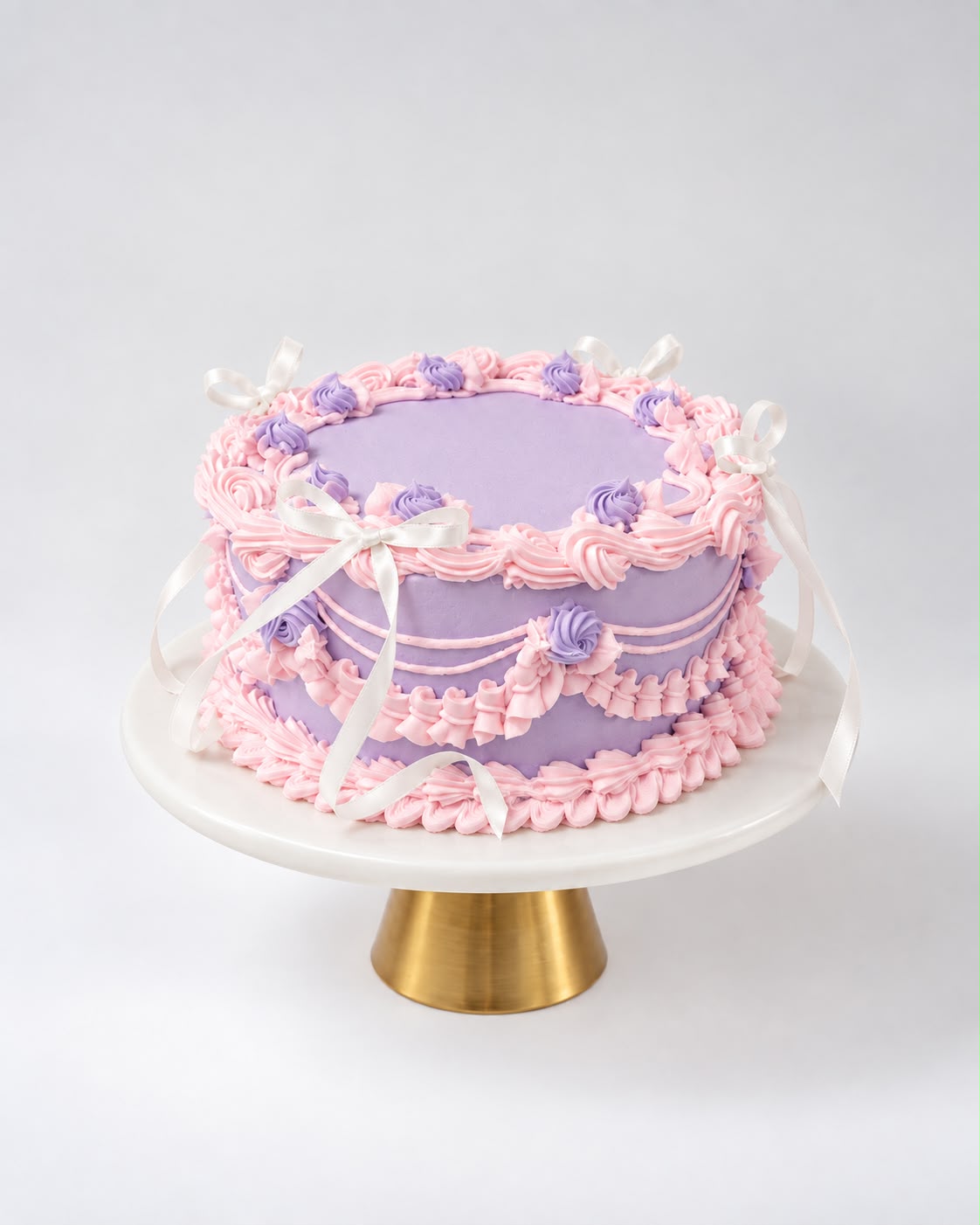 Vintage Piping Round Cake - Image 11