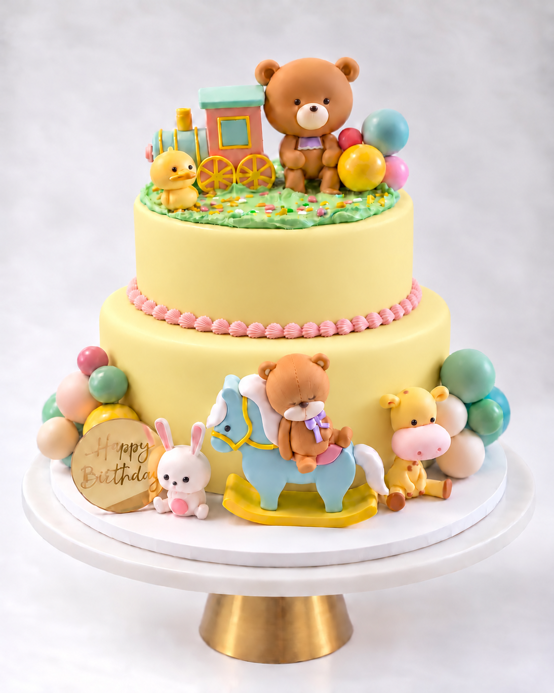 Baby Shower Cake - Colorful - Image 3